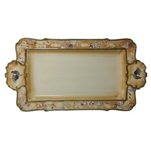 American Atelier At Home Platter Tray Double Handle Discontinued Rooster 5644